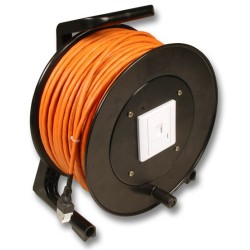 Cable reel, CAT6A, 90m, S-STP(S/FTP), with RJ45 sockets, - 61303 - 1