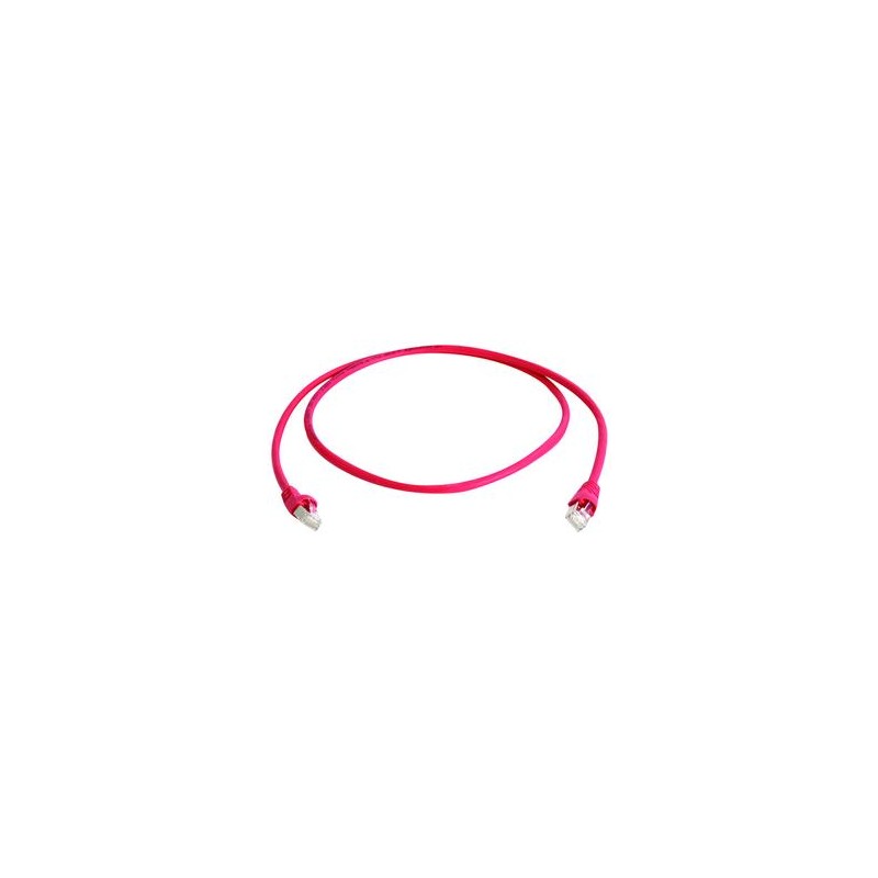 Telegärtner patch cable CAT6A, 0.5m Rot-Cross, 500MHz, S-STP - 62612 - 1