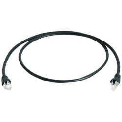 Telegärtner Patchkabel CAT6A, 0.5m, Schwarz, 500MHz, S-STP( - 62617 - 1