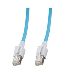 Patchkabel RJ45, VC LED, CAT6A 500Mhz, 3m, blau, LED in den Steckern! - 79271 - 1
