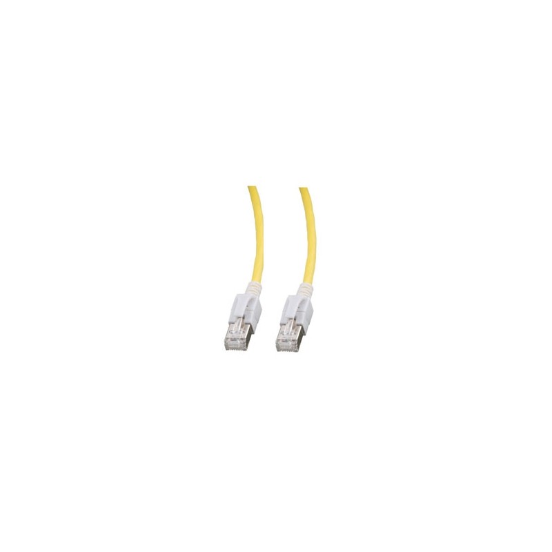 Patchkabel RJ45, VC LED, CAT6A 500Mhz, 5m, gelb, LED in den Steckern! - 79277 - 1