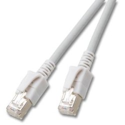 Patchkabel RJ45, VC LED, CAT6A 500Mhz, 1.5m, grau, LED in den Steckern! - 79331 - 1