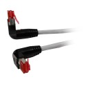 Patchkabel RJ45-gewinkelt, CAT6A, 1000Mhz, 10m Grau, PIMF(S- - 85362 - 1