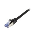 Patchkabel RJ45, CAT6A 500Mhz, 0.25m, schwarz, S-STP(S/FTP), AWG26, LSZH, Synergy 21 - 86760 - 1