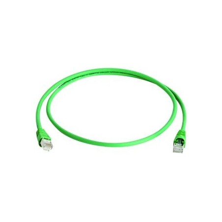 Telegärtner Patch Cable CAT6A, 0.25m, Green, 500MHz, S-STP(S/ - 87375 - 1