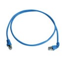 Telegärtner Patchkabel CAT6A, 1x90Grad gedreht, 10m, Blau, 500MHz, S/FTP, Halogenfrei - 96290 - 1