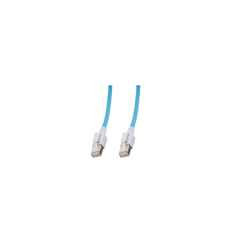 Patchkabel RJ45, VC LED, CAT6A 500Mhz, 2m, blau, LED in den Steckern! - 103928 - 1