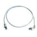 Telegärtner Patchkabel CAT6A, 1x90Grad gedreht, 5m, Grau, 500MHz, S/FTP, Halogenfrei - 111549 - 1