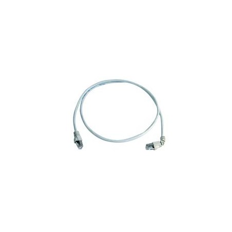 Telegärtner Patchkabel CAT6A, 1x90Grad gedreht, 5m, Grau, 500MHz, S/FTP, Halogenfrei - 111549 - 1