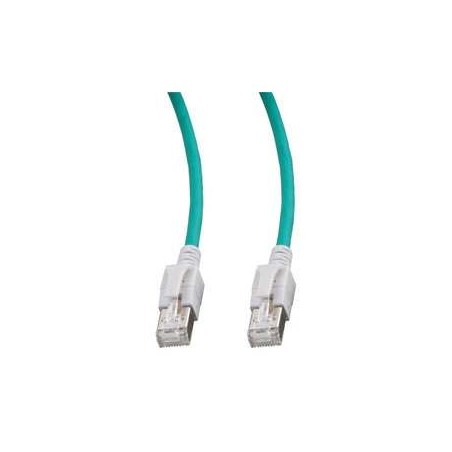 Patchkabel RJ45, VC LED, CAT6A 500Mhz, 0.5m, grün, LED in den Steckern! - 114966 - 1
