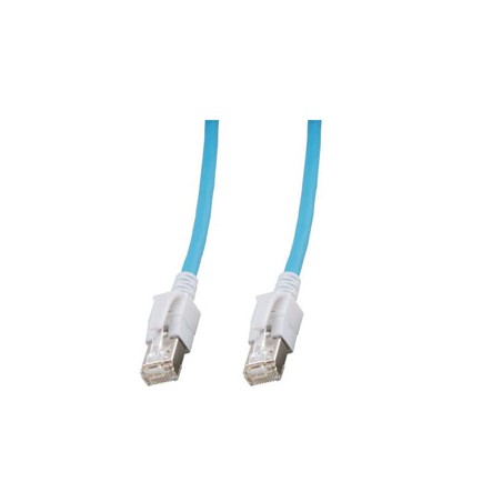 Patchkabel RJ45, VC LED, CAT6A 500Mhz, 0.5m, blau, LED in den Steckern! - 114968 - 1