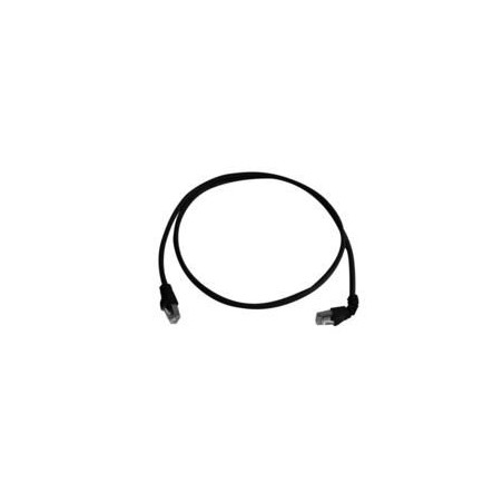 Telegärtner Patch Cable CAT6A, 1x90 Degree Twisted, 1m, Black, 500MHz, S-STP(S/FTP), Halogen-Free - 117564 - 1