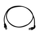 Telegärtner Patchkabel CAT6A, 1x90Grad gedreht, 2m, Schwarz, 500MHz, S-STP(S/FTP), halogenfrei - 126659 - 1