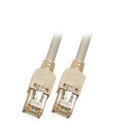 Patchkabel RJ45, CAT5e, 300Mhz,10m grau, S/UTP, Daetwyler 5502+TM11 - 128077 - 1