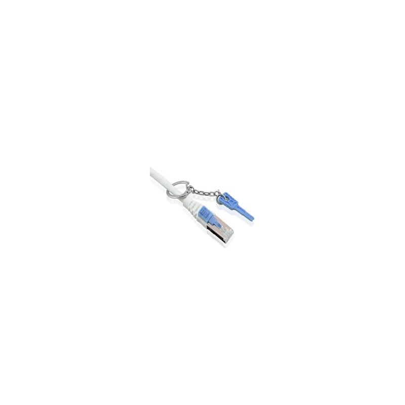 Patchkabel RJ45, CAT6A 500Mhz, 3m, grau, S-STP(S/FTP), mit Schloss, AWG26, Synergy 21 - 131381 - 1
