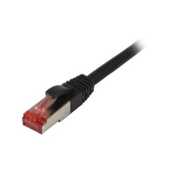 Patchkabel RJ45, CAT6 250Mhz, 0.15m schwarz, S-STP(S/FTP), LSZH, Synergy 21, - 136642 - 1