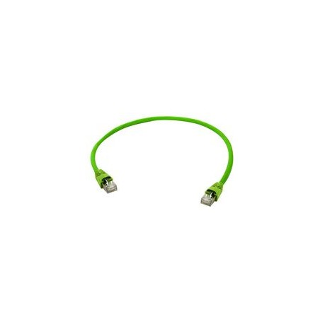 Telegärtner Patchkabel CAT6A, 7,5m, Grün, 500MHz, S-STP(S/FTP), PVC, IP20-IP20, - 137085 - 1