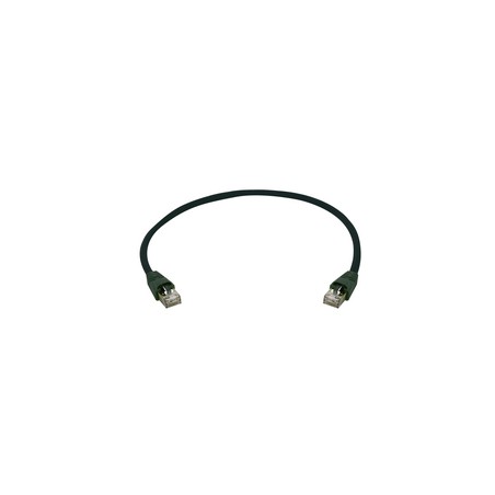 Telegärtner Patchkabel CAT6A, 7,5m, Schwarz, 500MHz, S-STP(S/FTP), PE, IP20-IP20, - 137086 - 1