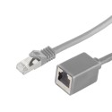 Patchkabel RJ45, CAT6 250Mhz, 0,5m grau, S-STP(S/FTP), LSZH, Stecker/Buchse(Verlängerung) - 140051 - 1