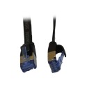 Patchkabel RJ45, CAT6A 500Mhz, 0.25m, schwarz, U/FTP, flach, AWG32, Synergy 21 - 150628 - 1
