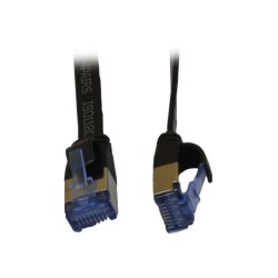 Patchkabel RJ45, CAT6A 500Mhz, 0.25m, schwarz, U/FTP, flach, AWG32, Synergy 21 - 150628 - 1