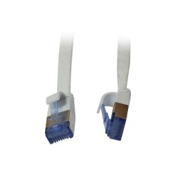Patchkabel RJ45, CAT6A 500Mhz, 1.5m, weiss, U/FTP, flach, AWG32, Synergy 21 - 150653 - 1