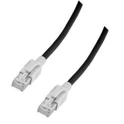 Patchkabel RJ45, VC LED, CAT6A 500Mhz, 2m, schwarz, LED in den Steckern! - 151501 - 1