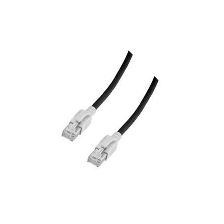 Patchkabel RJ45, VC LED, CAT6A 500Mhz,10m, schwarz, LED in den Steckern! - 151511 - 1