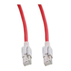 Patchkabel RJ45, VC LED, CAT6A 500Mhz, 1.5m, rot, LED in den Steckern! - 151512 - 1