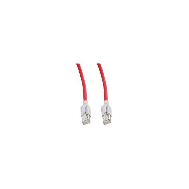 Patchkabel RJ45, VC LED, CAT6A 500Mhz, 1.5m, rot, LED in den Steckern! - 151512 - 1