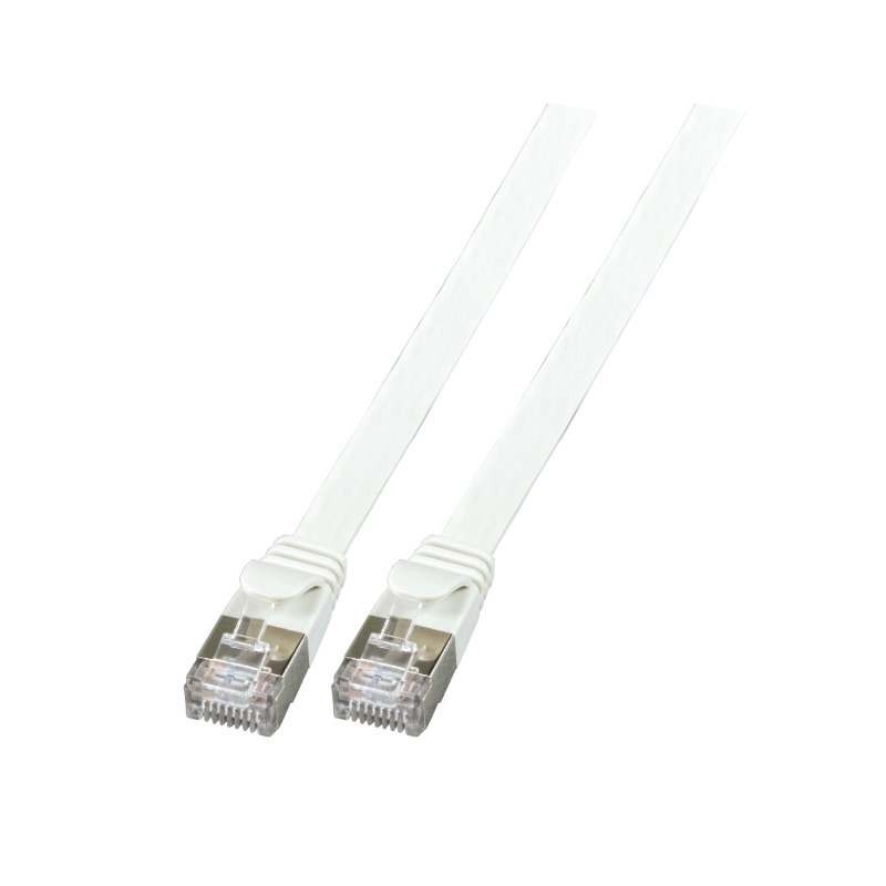 Patchkabel RJ45, CAT6A 500Mhz, 0.5m, grau, U/FTP, flach, - 151869 - 1