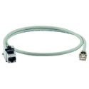Telegärtner Patchkabel CAT6A, Stecker/Buchse(Keystone), 3m, Grau, 500MHz, S-STP(S/FTP), halogenfrei - 156891 - 1