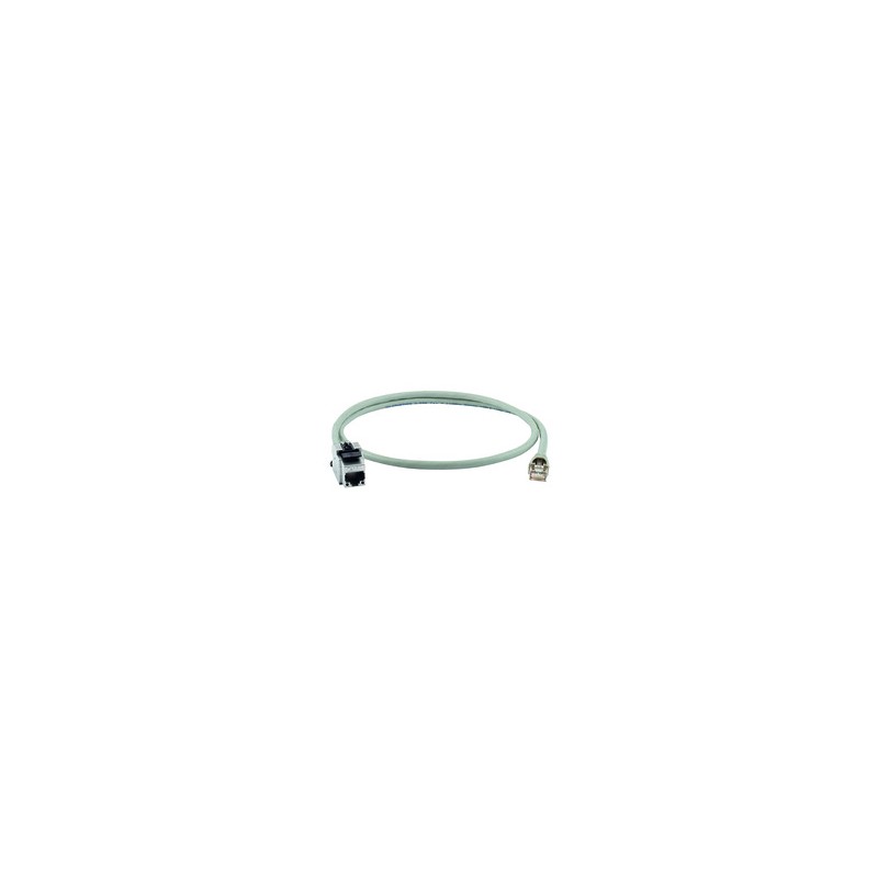Telegärtner Patchkabel CAT6A, Stecker/Buchse(Keystone), 3m, Grau, 500MHz, S-STP(S/FTP), halogenfrei - 156891 - 1