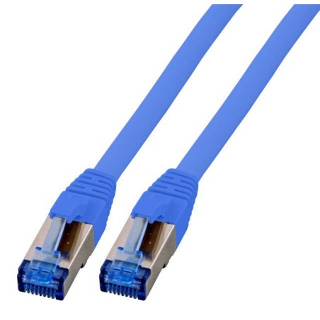 Patchkabel RJ45, CAT6A 500Mhz, 1.5m, blau, S-STP(S/FTP), TPE(Superflex), mit Cat.7 Rohkabel, - 157069 - 1