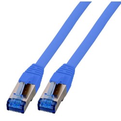 Patchkabel RJ45, CAT6A 500Mhz, 7.5m, blau, S-STP(S/FTP), TPE(Superflex), mit Cat.7 Rohkabel, - 157078 - 1