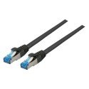 Patchkabel RJ45, CAT6A 500Mhz, 7.5m, schwarz, S-STP(S/FTP), TPE(Superflex), mit Cat.7 Rohkabel, - 157166 - 1