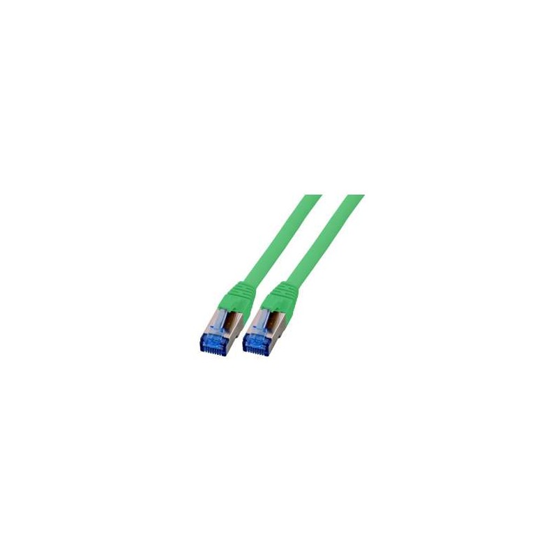Patchkabel RJ45, CAT6A 500Mhz, 3m, grün, S-STP(S/FTP), TPE(Superflex), mit Cat.7 Rohkabel, - 157267 - 1