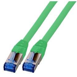 Patchkabel RJ45, CAT6A 500Mhz,10m, grün, S-STP(S/FTP), TPE(Superflex), mit Cat.7 Rohkabel, - 157270 - 1