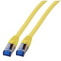 Patchkabel RJ45, CAT6A 500Mhz, 2m, gelb, S-STP(S/FTP), TPE(Superflex), mit Cat.7 Rohkabel, - 157279 - 1