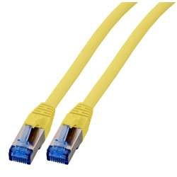Patchkabel RJ45, CAT6A 500Mhz, 3m, gelb, S-STP(S/FTP), TPE(Superflex), mit Cat.7 Rohkabel, - 157280 - 1