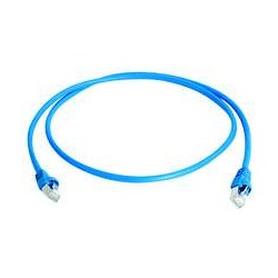 Telegärtner patch cable CAT6A, mini, 1.5m, blue, 500MHz, S-STP(S/FTP), halogen-free - 166552 - 1