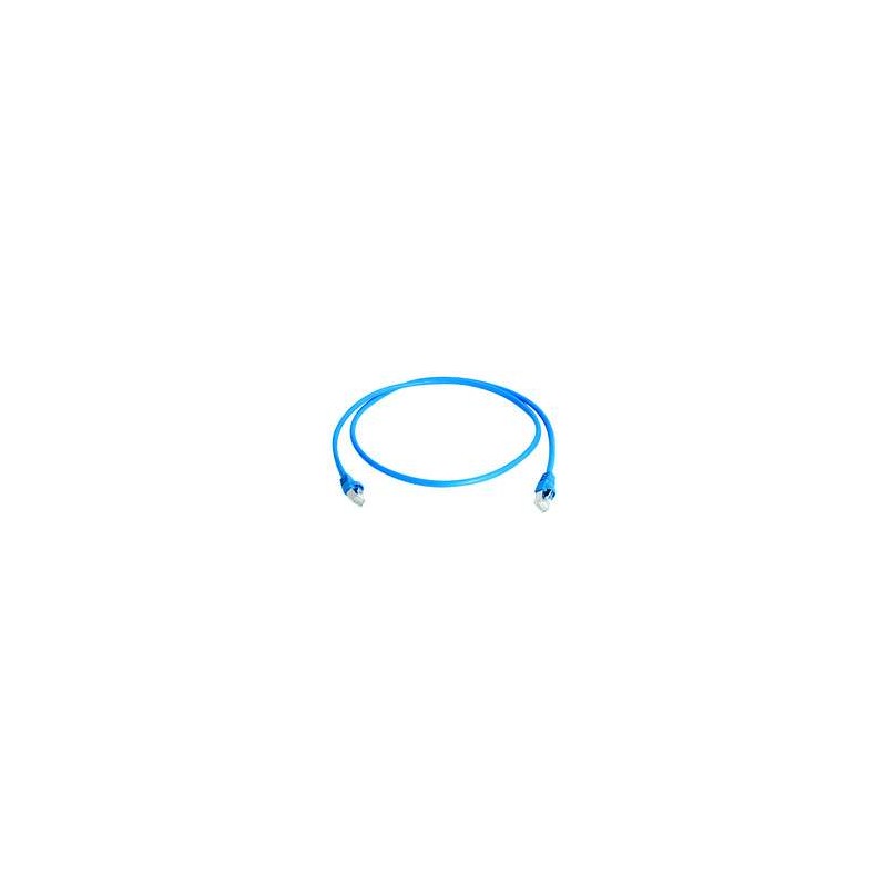 Telegärtner Patchkabel CAT6A, mini, 1.5m, Blau, 500MHz, S-STP(S/FTP), halogenfrei - 166552 - 1