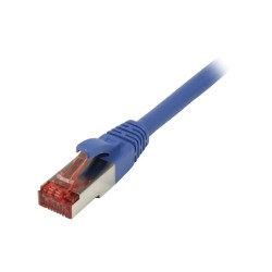 Patchkabel RJ45, CAT6 250Mhz, 0.15m blau, S-STP(S/FTP),TPE/LSZH(Superflex), Synergy 21, - 166732 - 1
