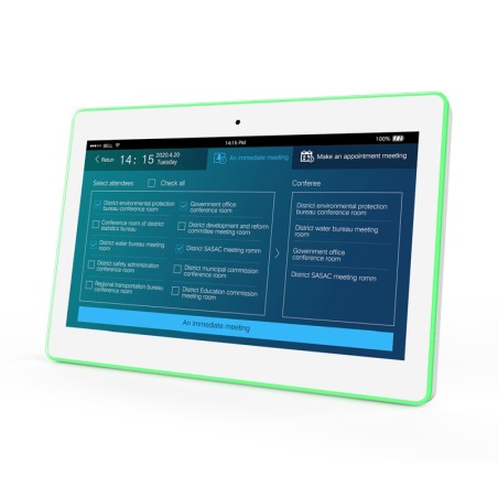 ALLNET Meeting Room RGB LED Tablet 13 inch RK3399 white Android 10 and NFC/RFID - 200866 - 1