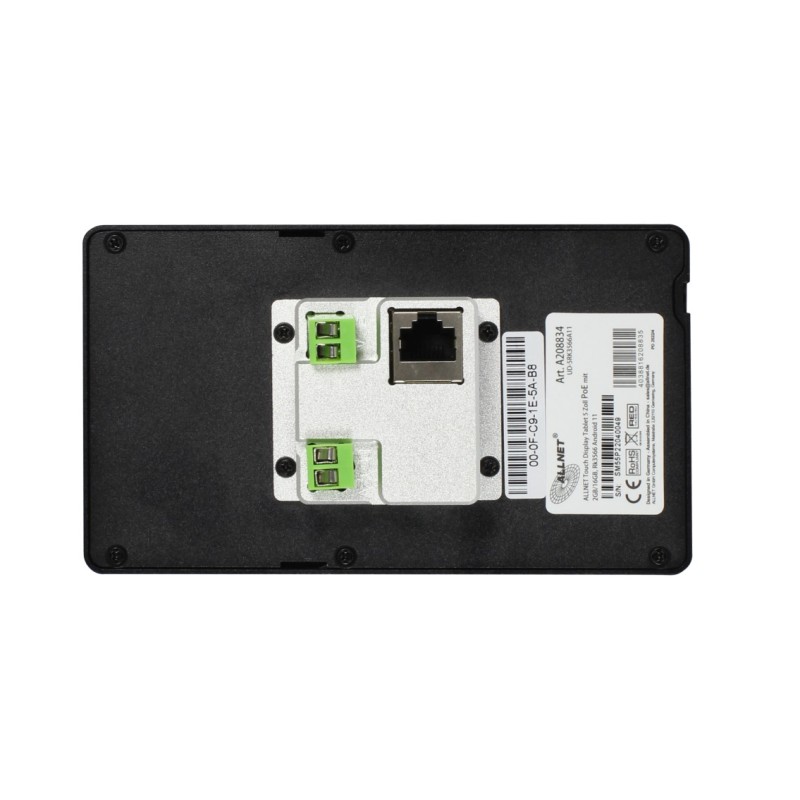 ALLNET Touch Display Tablet 5 inch PoE with 2GB/16GB, RK3566 Android 11 black - 208834 - 3