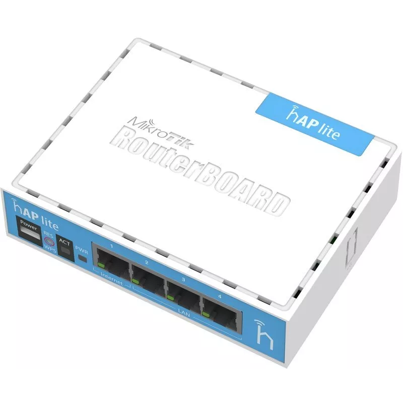 MikroTik home Access Point RB941-2nD, hAP lite, 2.4 GHz, 4x 10/100 - 120690 - 1