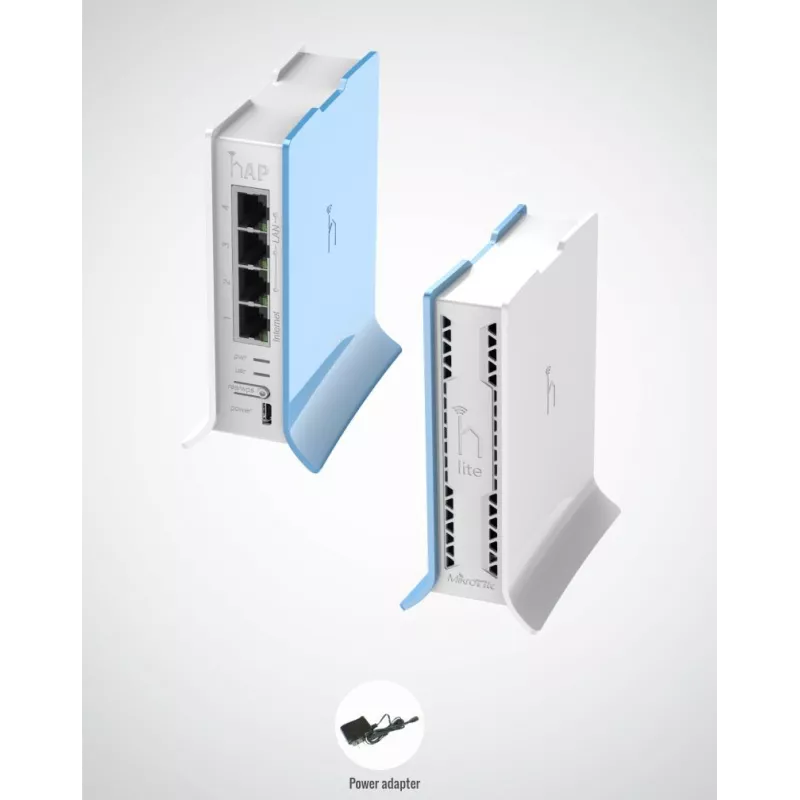 MikroTik home Access Point RB941-2nD-TC, hAP lite TC, 2,4 GHz, 4x 10/100, Tower Case - 124765 - 1