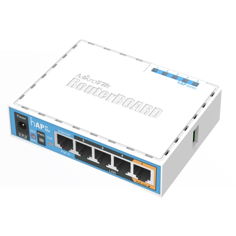 MikroTik home AC Access Point lite RB952Ui-5ac2nD, hAP ac Lite, 2.4/5GHz, 5x 10/100 - 127396 - 1