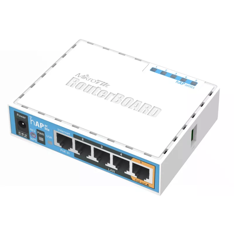 MikroTik home AC Access Point lite RB952Ui-5ac2nD, hAP ac Lite, 2.4/5GHz, 5x 10/100 - 127396 - 1