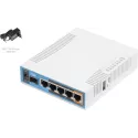 MikroTik AC Access Point RB962UiGS-5HacT2HnT, hap AC, 2.4/5 GHz, 5x Gigabit, 1x SFP, USB - 128501 - 1